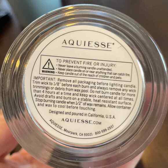 Aquiesse Luxury Scented Candle CINNAMON TABAC 6.5 oz. New In Box - Picture 4 of 4
